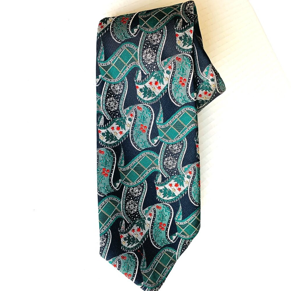 Robert Talbott  SPECIAL CHRISTMAS HOLIDAY 100% Silk Hand Sewn Tie LIMITED